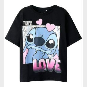 Name It T-shirt - Noos - NkfFora - Stitch - Black