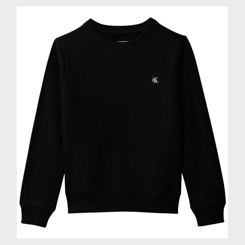 Calvin Klein Sweatshirt - Mono Mini Badge - Sort