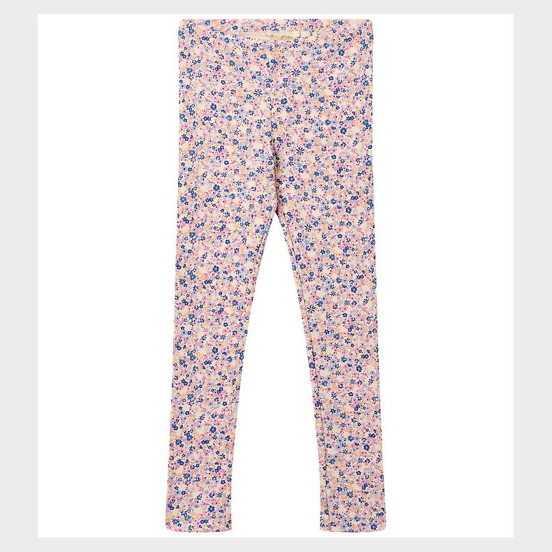 Wheat Leggings - Rib - Jules - Pink Blue Flowers