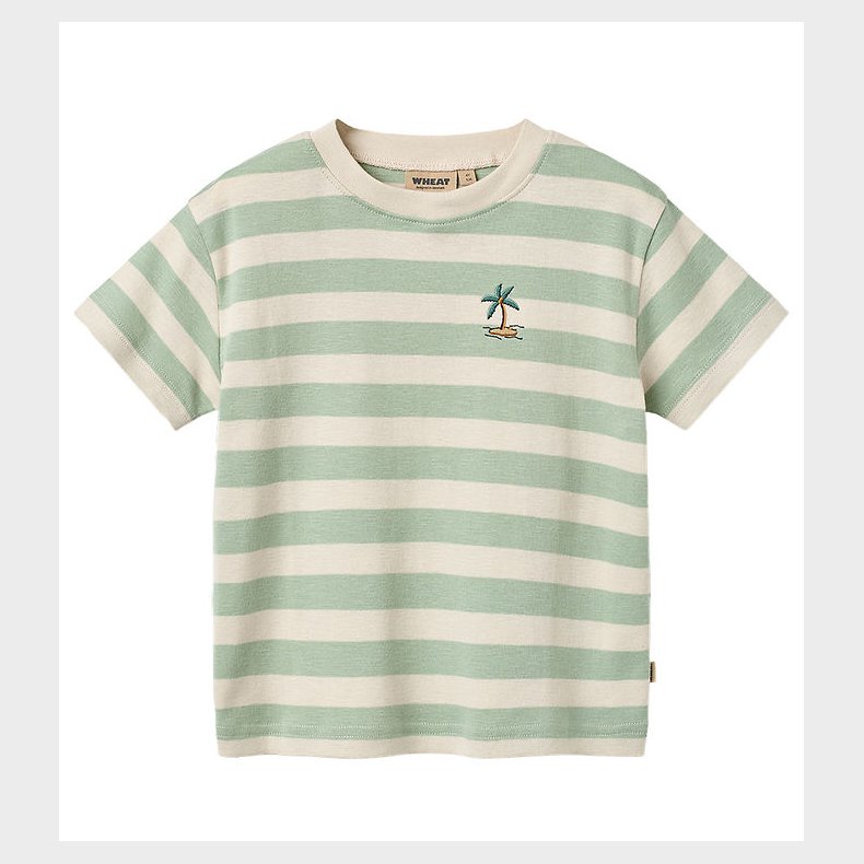 Wheat T-shirt - Liam - Mint Stripe