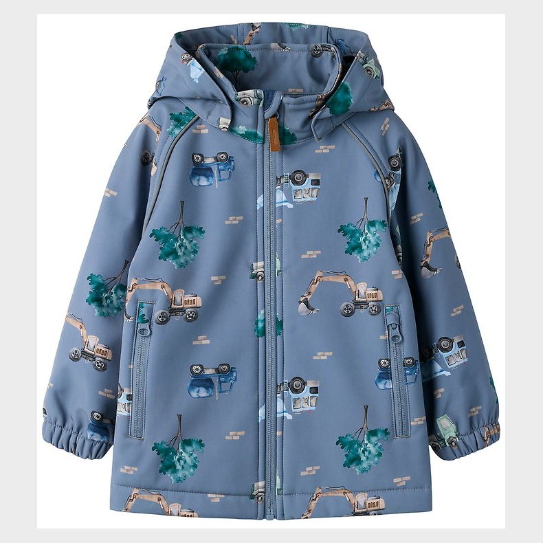 Name It Softshelljakke m. Fleece - NmmAlfa08 - Flint Stone/Work