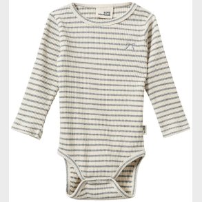 Sofie Schnoor Body l/� - Rib - DicteSK - Grey Striped