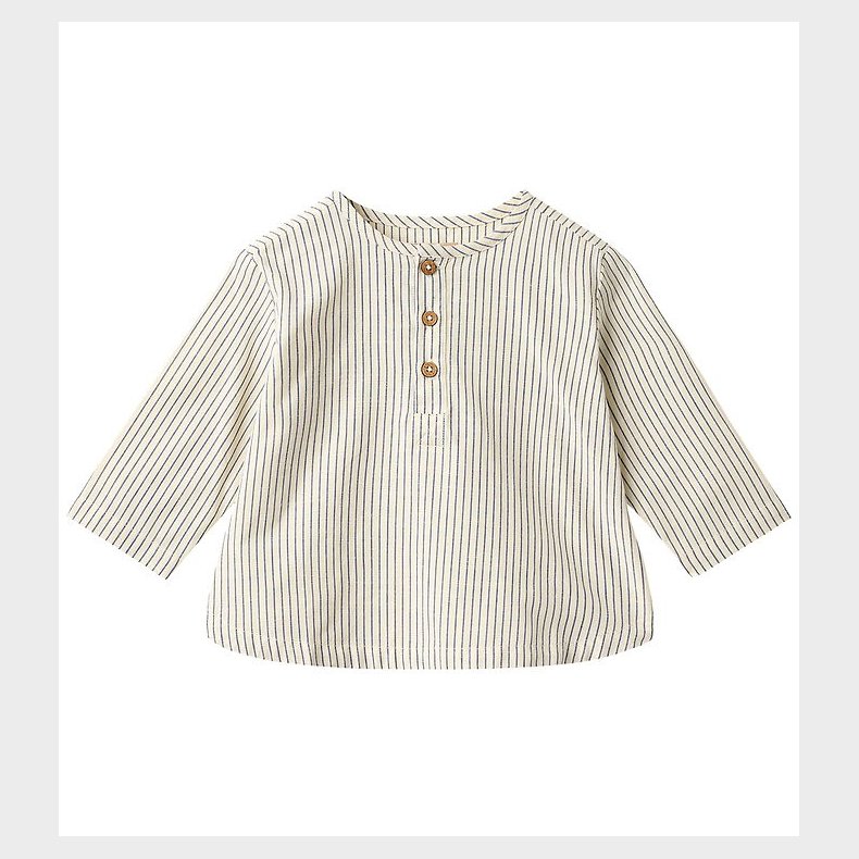 Wheat Skjorte - Bj�rk - Dark Blue Stripe