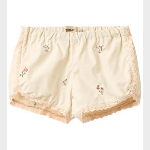 Wheat Shorts - Inger - Ivory Embroidery Flowers