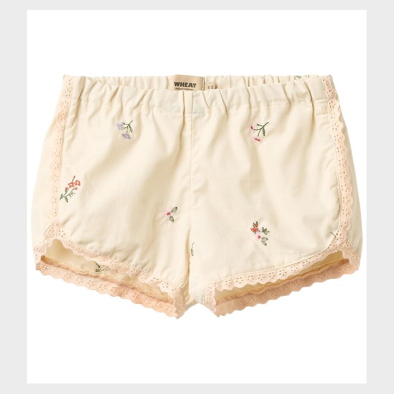 Wheat Shorts - Inger - Ivory Embroidery Flowers