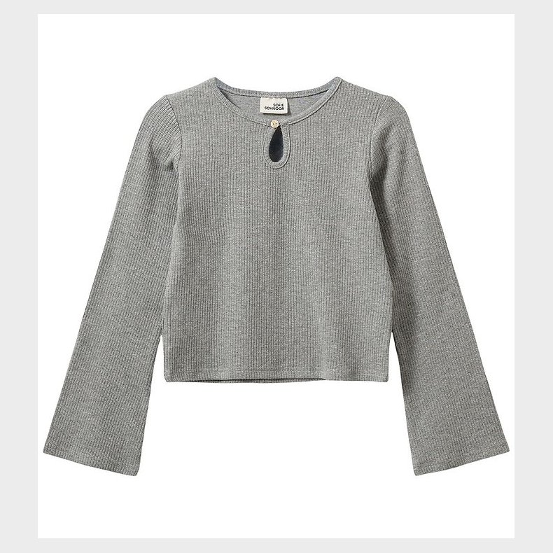 Sofie Schnoor Bluse - Rib - BailoSY - Grey Melange