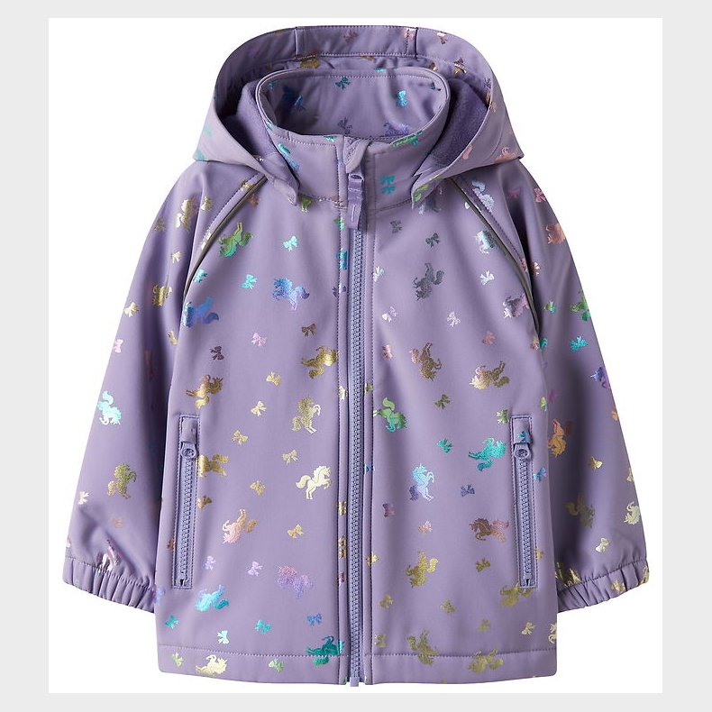 Name It Softshelljakke m. Fleece - NmfAlfa08 - Sunlit Allium/Bow