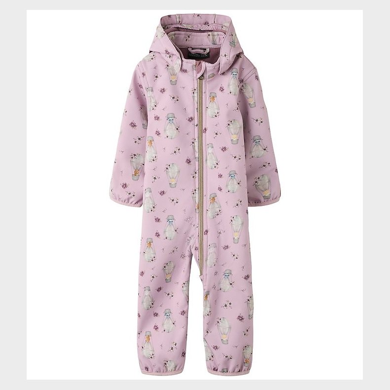 Name It Softshelldragt m. Fleece - NbfAlfa08 - Keepsake Lilac/Fl