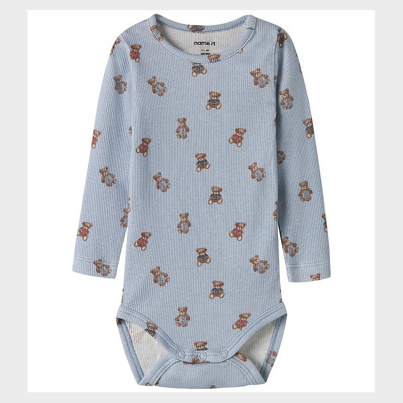 Name It Body l/� - Rib - Bomuld/Modal - NbmDenkab - Blue Fog