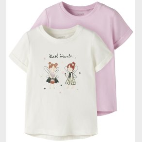 Name It T-shirt - NmfVix - 2-pak - Pirouette/Cloud Dancer