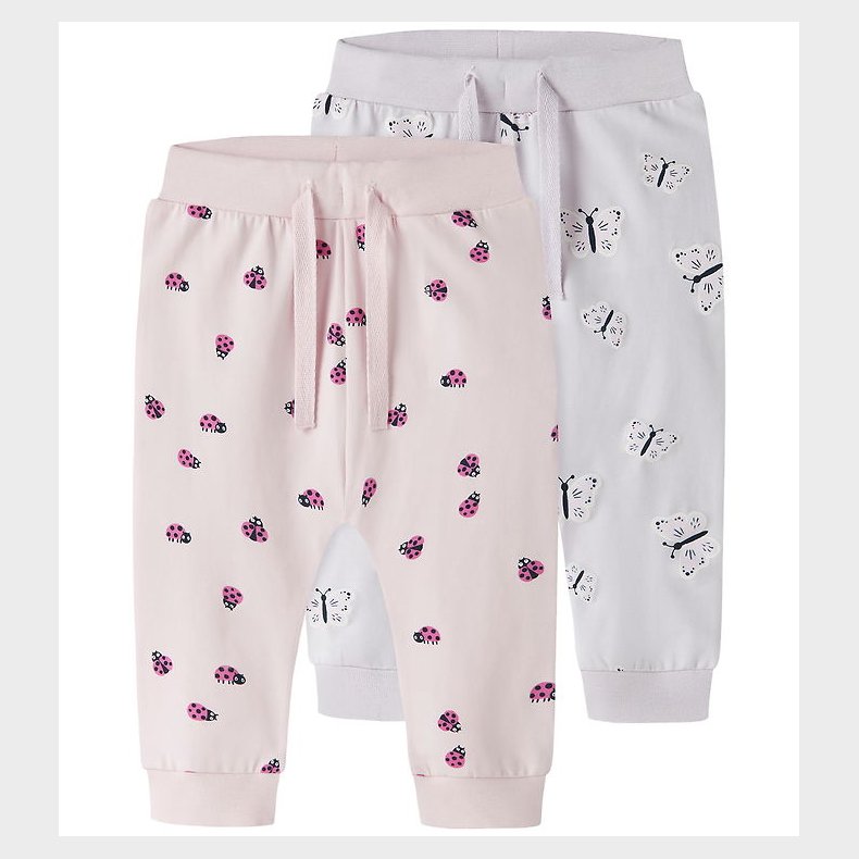 Name It Bukser - NbfVandora - 2-pak - Lavender Fog/Cradle Pink