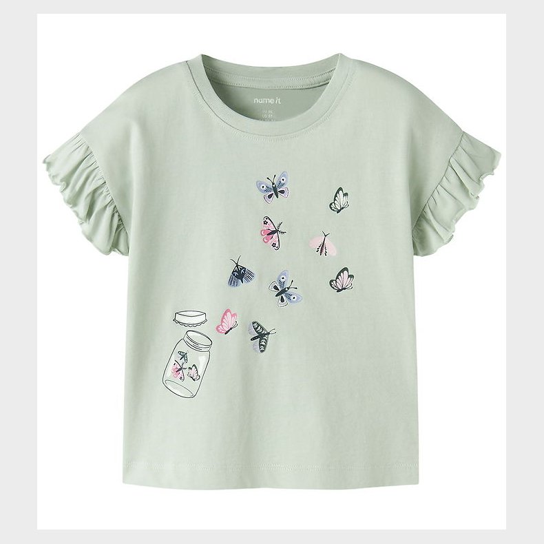 Name It T-shirt - NmfVilena - Pale Aqua/Butterfly Jar
