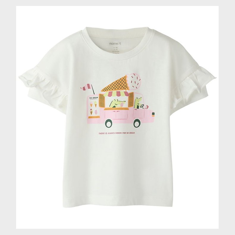 Name It T-shirt - NmfVilena - Cloud Dancer/Ice Cream Truck