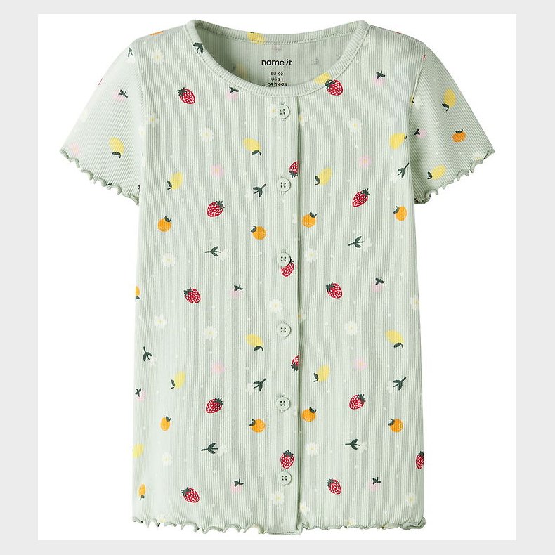Name It T-shirt - NmfVemia - Pale Aqua/Fruit Flowers