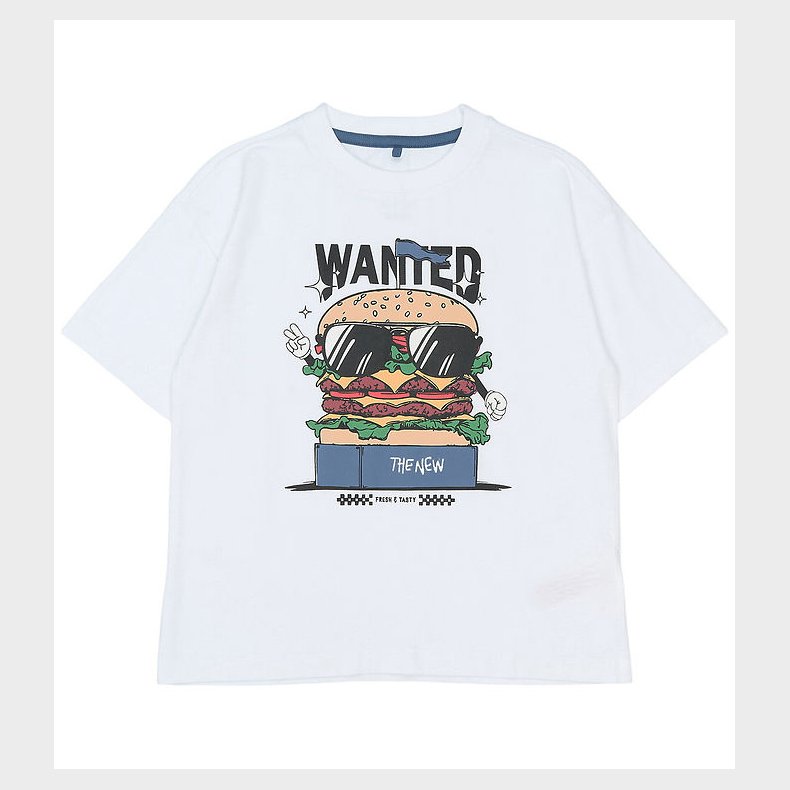 The New T-shirt - TnSteve - Bright White m. Burger