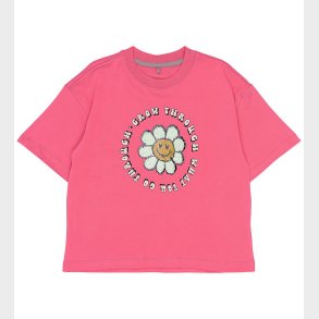 The New T-shirt - TnSkye - Carmine Rose m. Pailletter