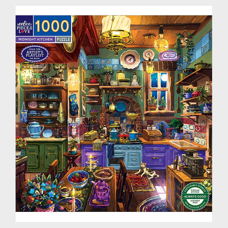 Eeboo Puslespil - 1000 Brikker - Midnight Kitchen