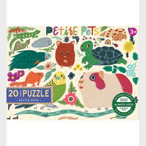 Eeboo Puslespil - 20 Brikker - Sm� K�ledyr