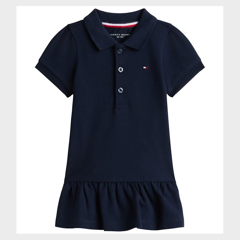Tommy Hilfiger Kjole - Pique Polo - Dark Night Navy Blue