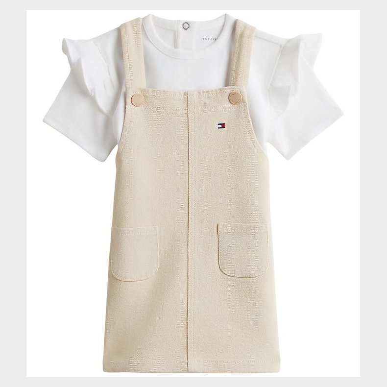 Tommy Hilfiger Kjole - Dungaree - Classic Beige
