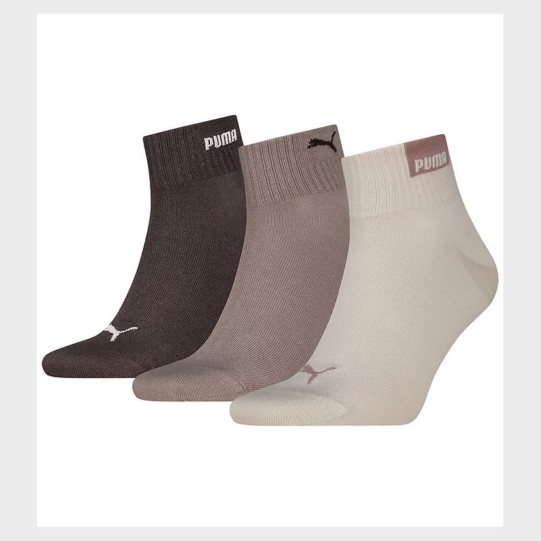 Puma Str�mper - 3-pak - Neutral/Brun