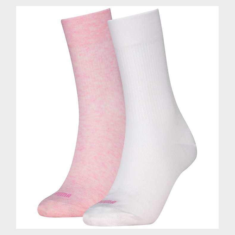 Puma Str�mper - 2-pak - Hvid/Pink