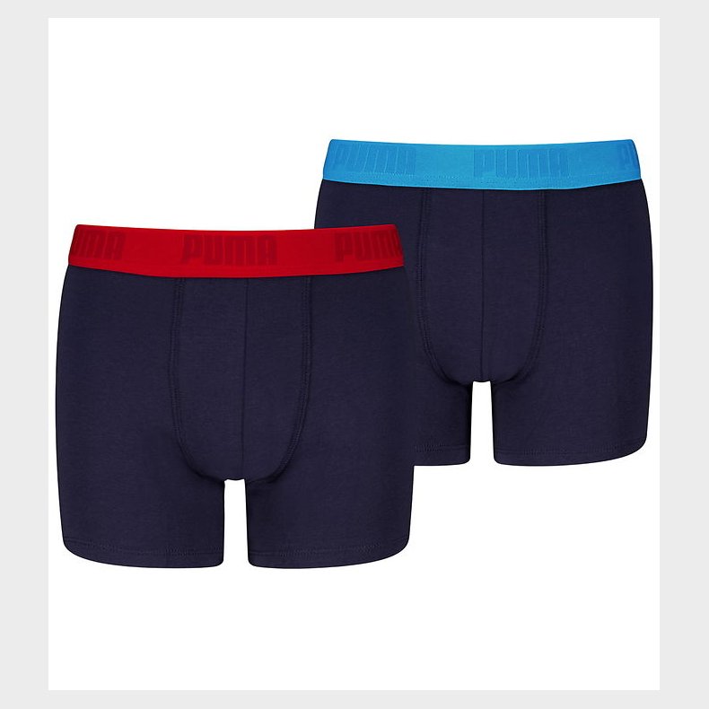 Puma Boxershorts - 2-pak - Navy/Red/Speed Blue