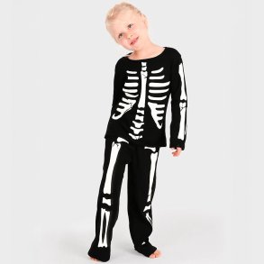 Den Goda Fen Udkl�dning - Skelet - Sort