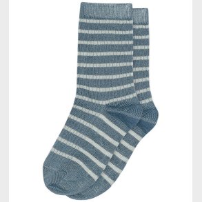 MP Str�mper - Viskose/Bambus - Rib - Kallie - Provincial Blue m.