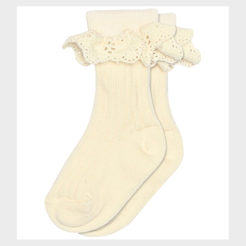 MP Str�mper - Rib - Lisa - Cream m. Blonde