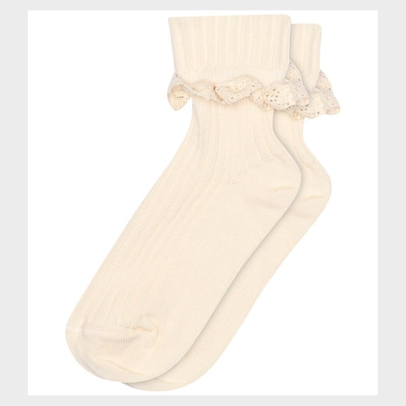 MP Str�mper - Rib - Julia - Cream m. Blonde