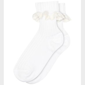 MP Str�mper - Rib - Julia - Hvid m. Blonde