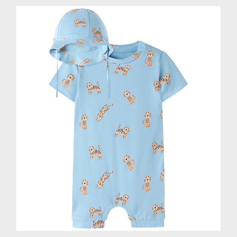 Name it Heldragt m. Solhat - NbmVroels - Airy Blue/Tiger