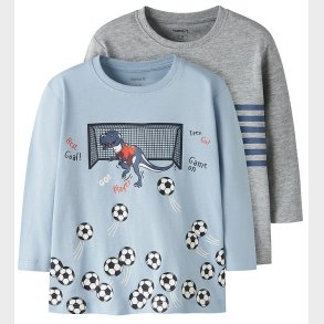 Name it Bluse - 2-Pak - NmmVilasse - Blue Fog/Grey Melange