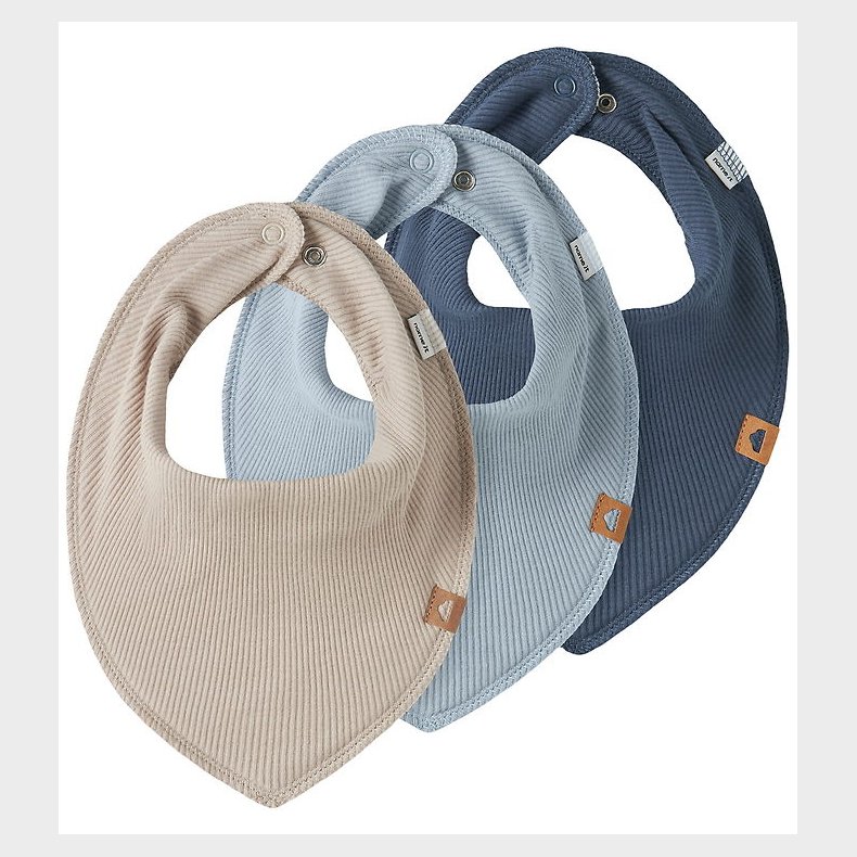 Name It Savlesm�kke - 3-pak - Rib - NbmYasim - Blue Fog/Chateau