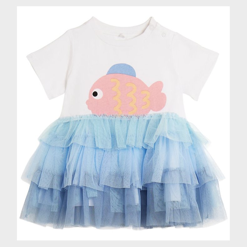 Stella McCartney Kids Kjole - Hvid/Bl�