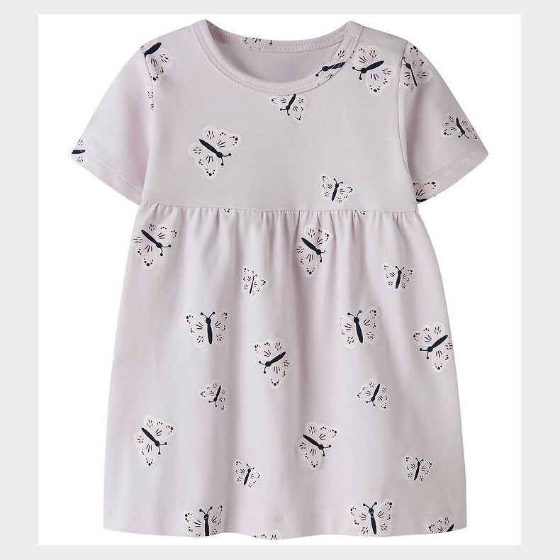 Name It Kjole - NbfVandora - Lavender Fog/Butterfly