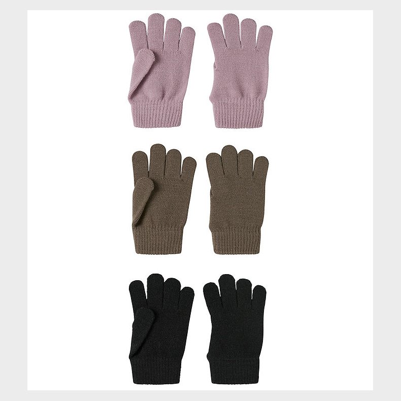 Name It Handsker - Noos - NknMagic - 3-pak - Keepsake Lilac/FOSS