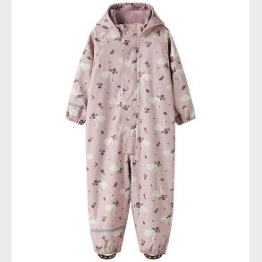 Name It Regndragt m. Fleece - NmfDry10 - Keepsake Lilac/Swans