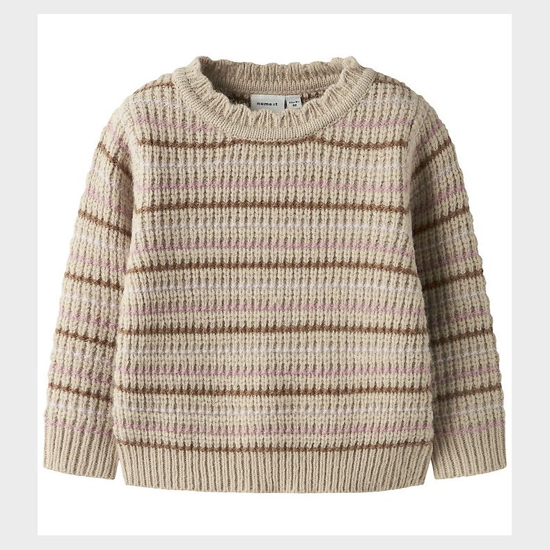 Name It Bluse - NmfBarille - Strik - Peyote/Toasted Coconut