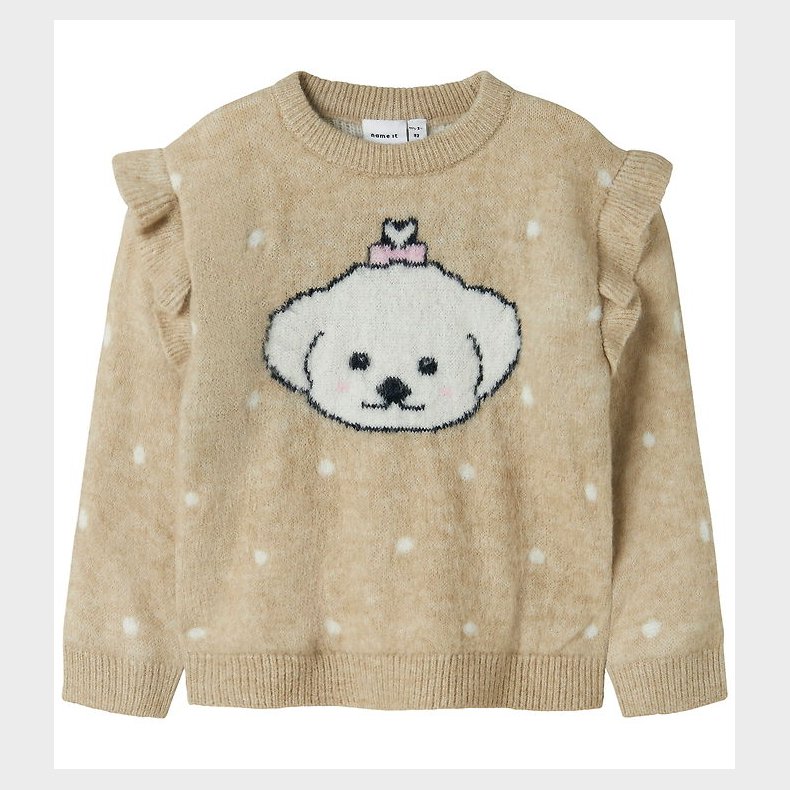 Name It Bluse - NmfNede - Strik - Island Fossil