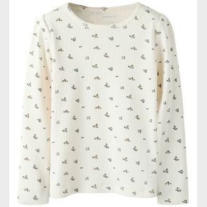 Name It Bluse - NmfPolinne - Rib - Cloud Dancer