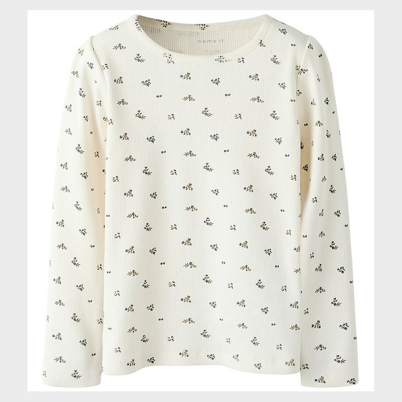 Name It Bluse - NmfPolinne - Rib - Cloud Dancer