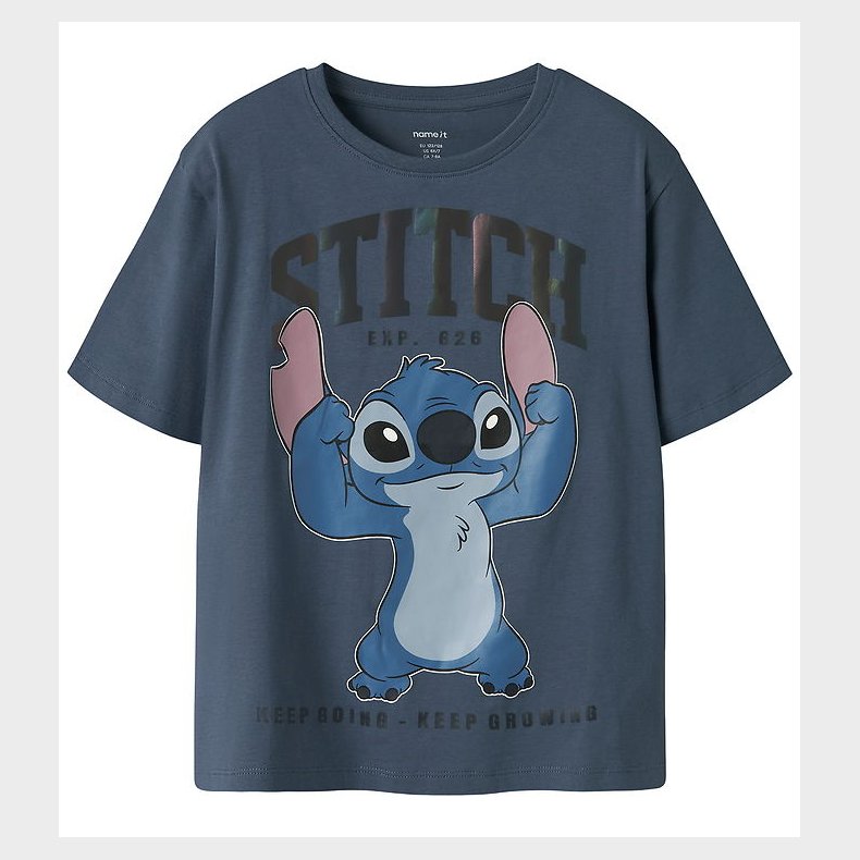 Name It T-shirt - NkmFalk - Stitch - Vintage Indigo