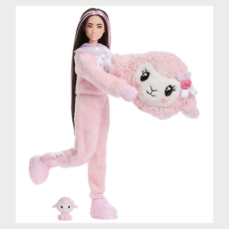 Barbie Dukke - Cutie Reveal Sweet Bows - Pink Lamb