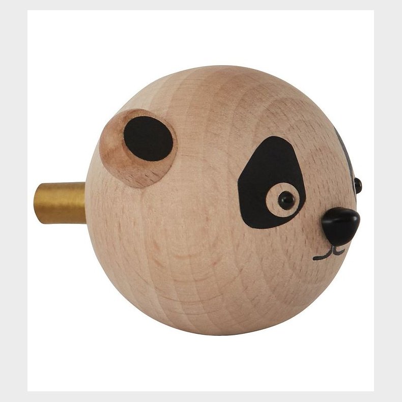 OYOY Knage - 4x4x4 cm - Mini - Panda - Natur