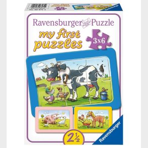 Ravensburger Puslespil - My First - 3x6 Brikker - Animal Friends