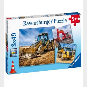 Ravensburger Puslespil - 3x49 Brikker - Digger at Work
