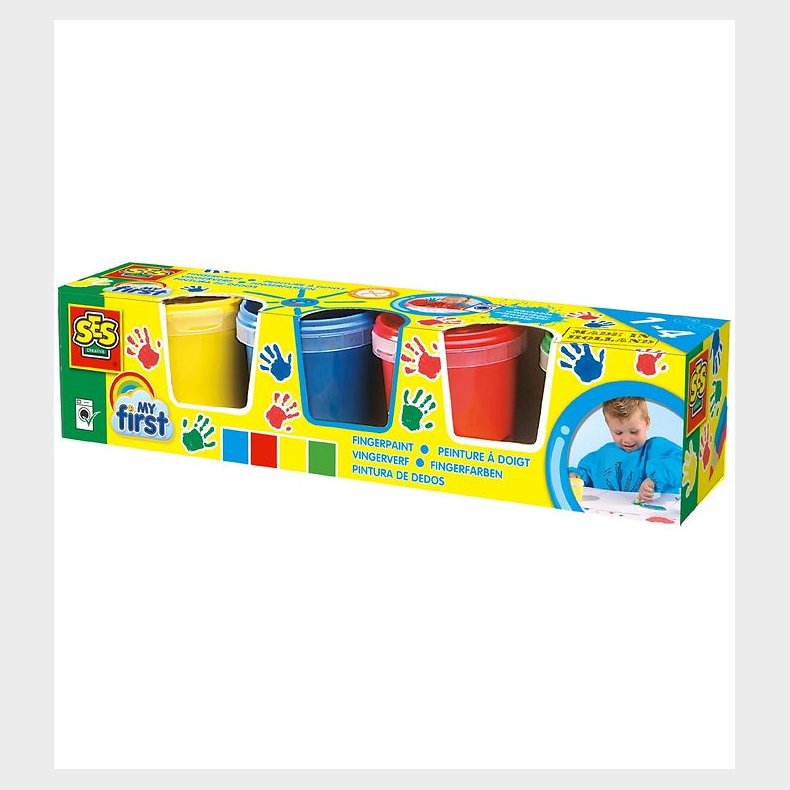 SES Creative Fingermaling - Min F�rste S�t - 4 farver