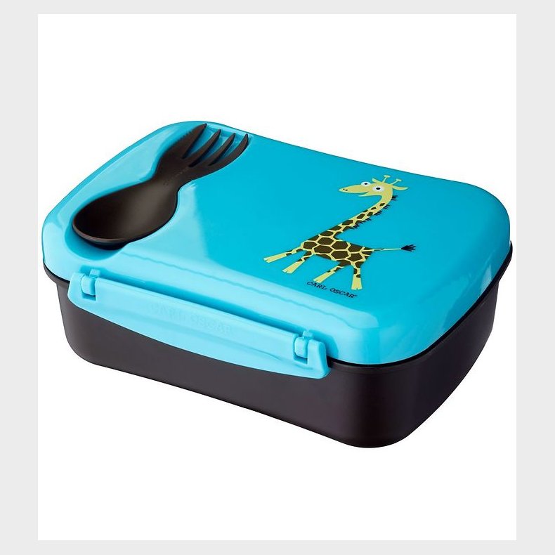 Carl Oscar Madkasse m. Kleelement - Turquoise Giraffe